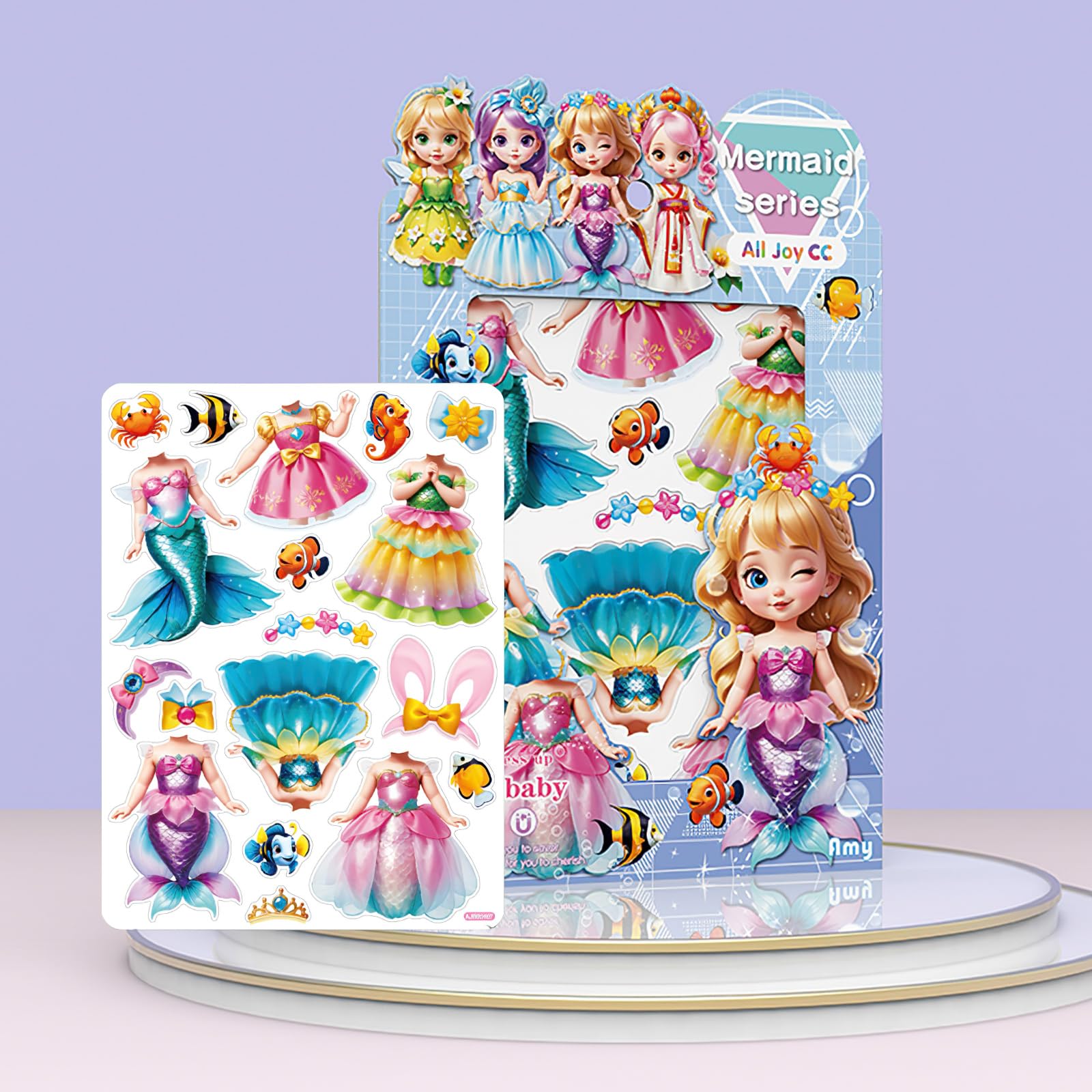 Magnetic Princess Dress Up Paper Doll For Girls  Mermaid Series, Ages 3-7