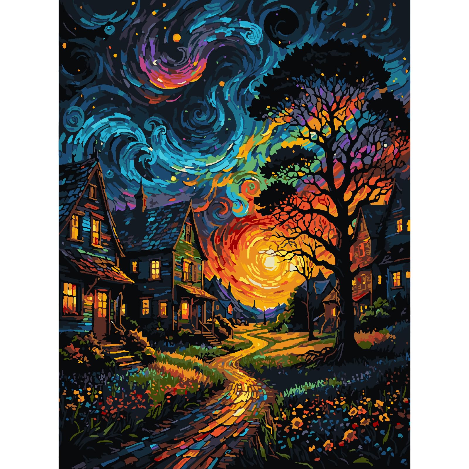 Jakener Aurora Paint by Numbers Kit for Adults Beginner ，Landscape Easy Adult Paint by Number Kits on Canvas DIY Painting for Beginners Art by Numbers for Home Wall Decor 40x50 Inch