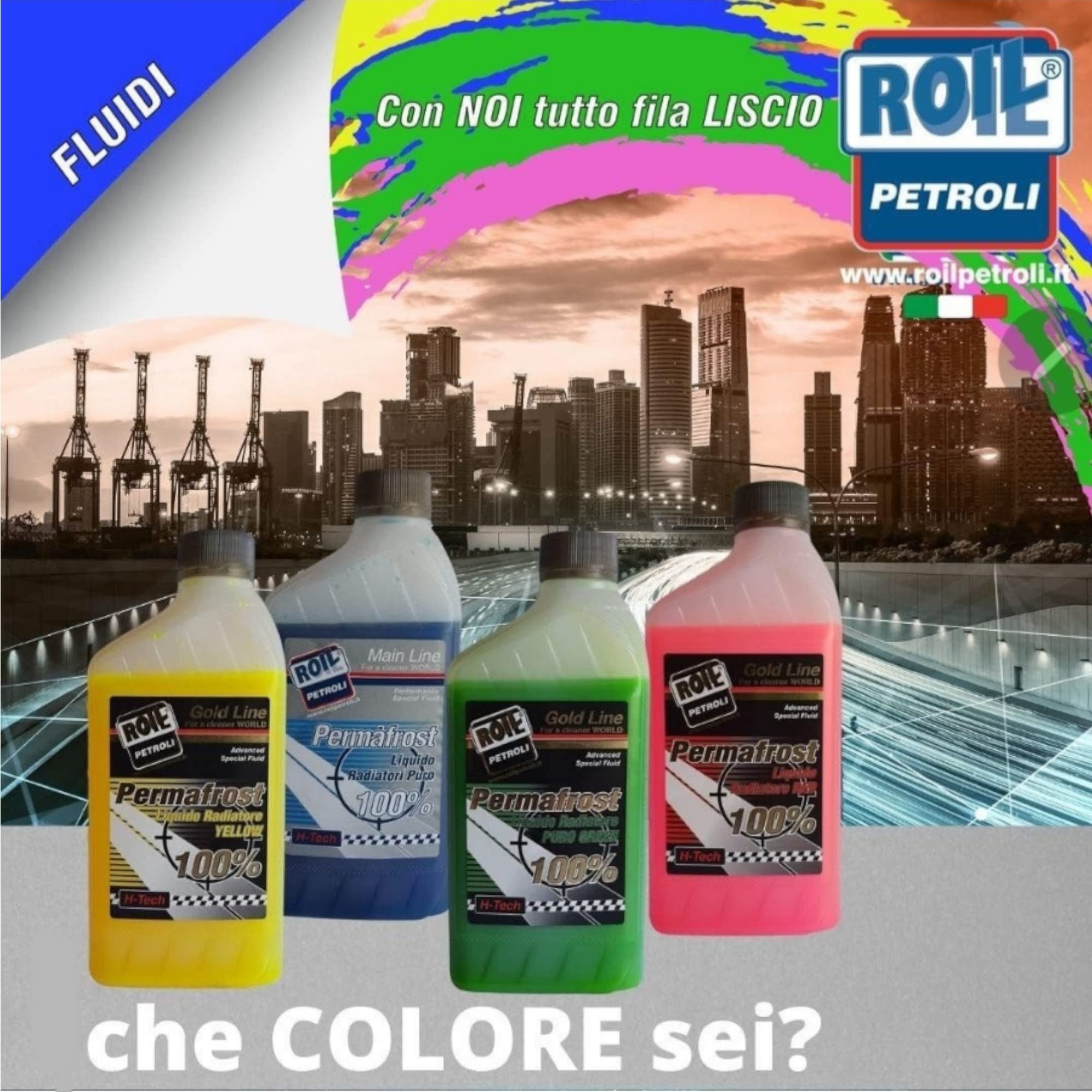 Roil PERMAFROST ANTIGELO Rosso G 12 SUPERCONCENTRATO Diluito al 50% con Acqua, Si ottengono 10 Litri di Liquido Pronto all'Uso con Protezione -40° +120° (5 kg.)