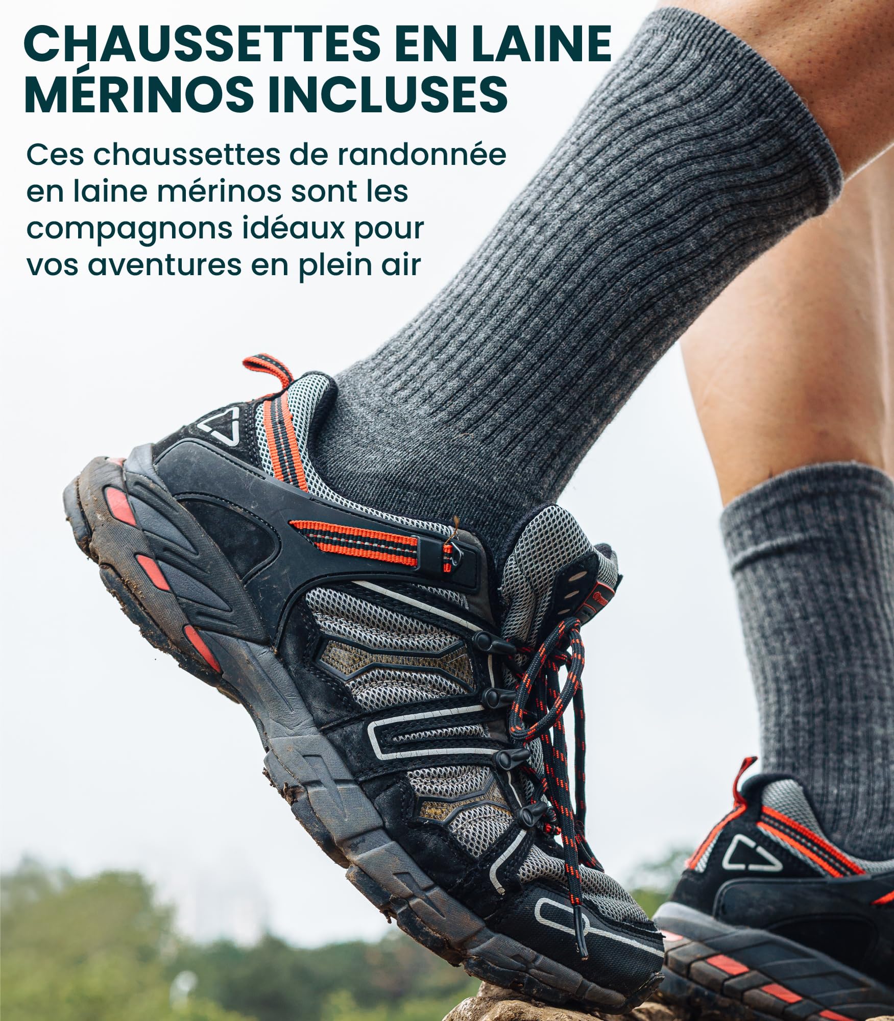 Merino.tech sous-Vêtement Merinos Homme - Ensemble 100% Laine Merinos Haut et Bas avec Chaussettes Lourd, Moyen, Léger