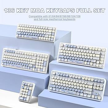【♡a8nen♡】 Amazon.com: YUNZII 132 Keys MOA Keycaps, Dye-Sublimation PBT