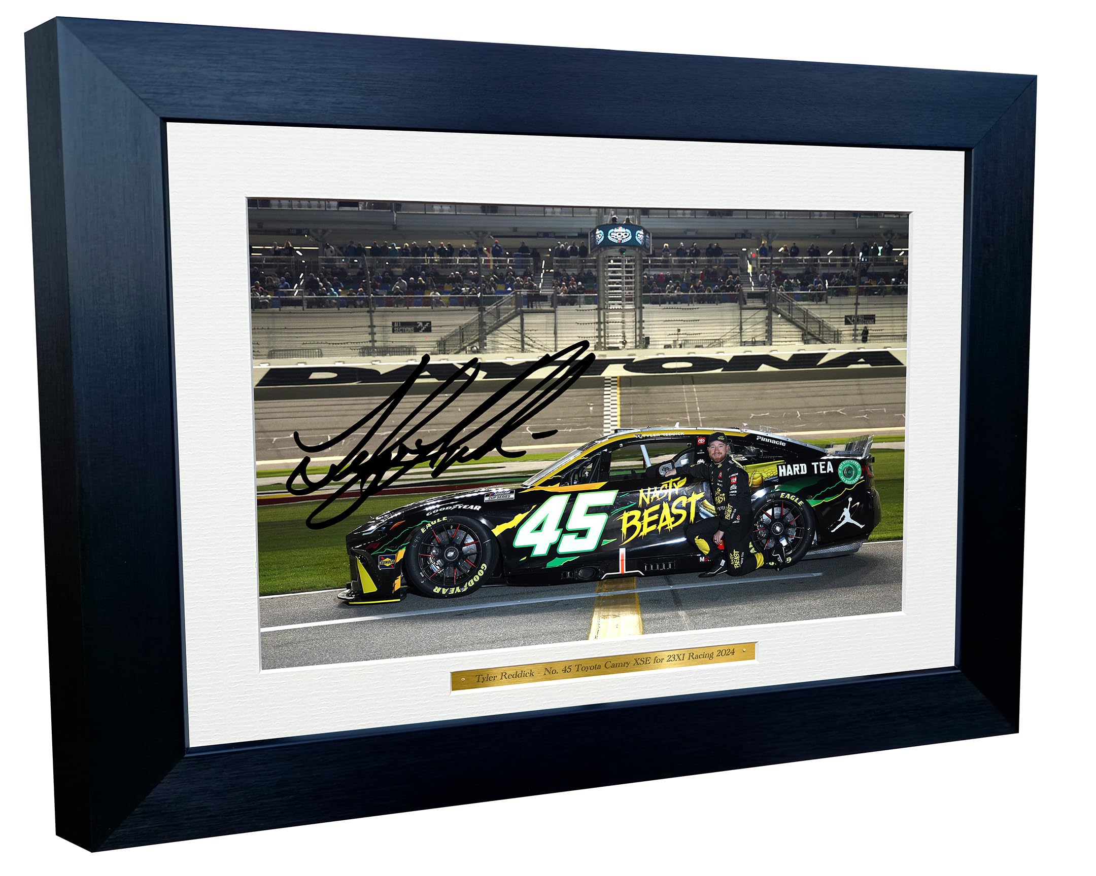 Kitbags & Lockers Black 12X8 A4 Tyler Reddick 2024 Daytona 500 Nascar Cup Series No. 45 Toyota Camry Xse For 23Xi Racing Signed Autographed Signature Photo Photograph Picture Frame Poster Celebration Gift