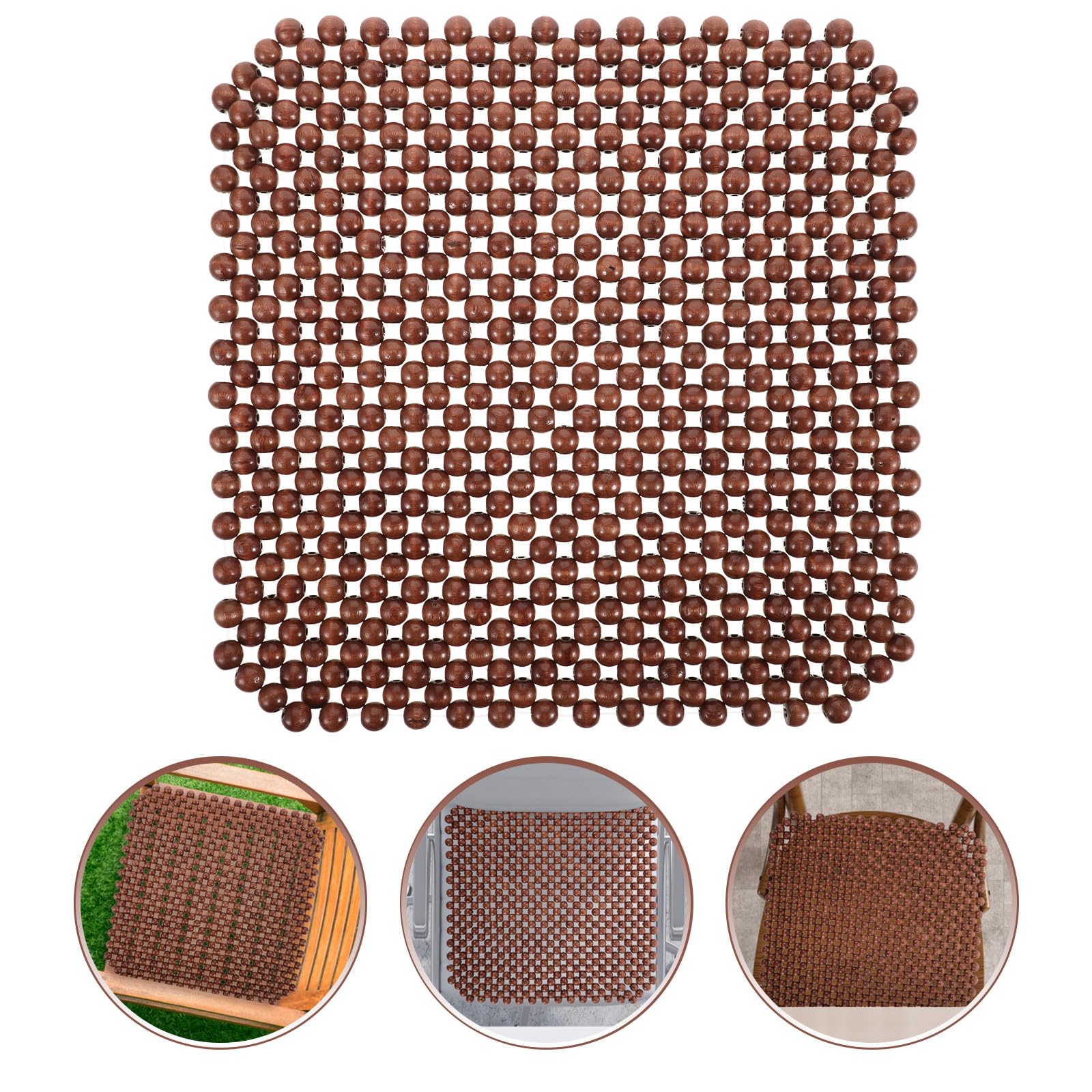 Healvian Cuscino e Comfort Durante la Guida in Legno per Sedile Auto Quadrato Design Moderno e Sofisticato Facile da Installare per Vacanze Estive