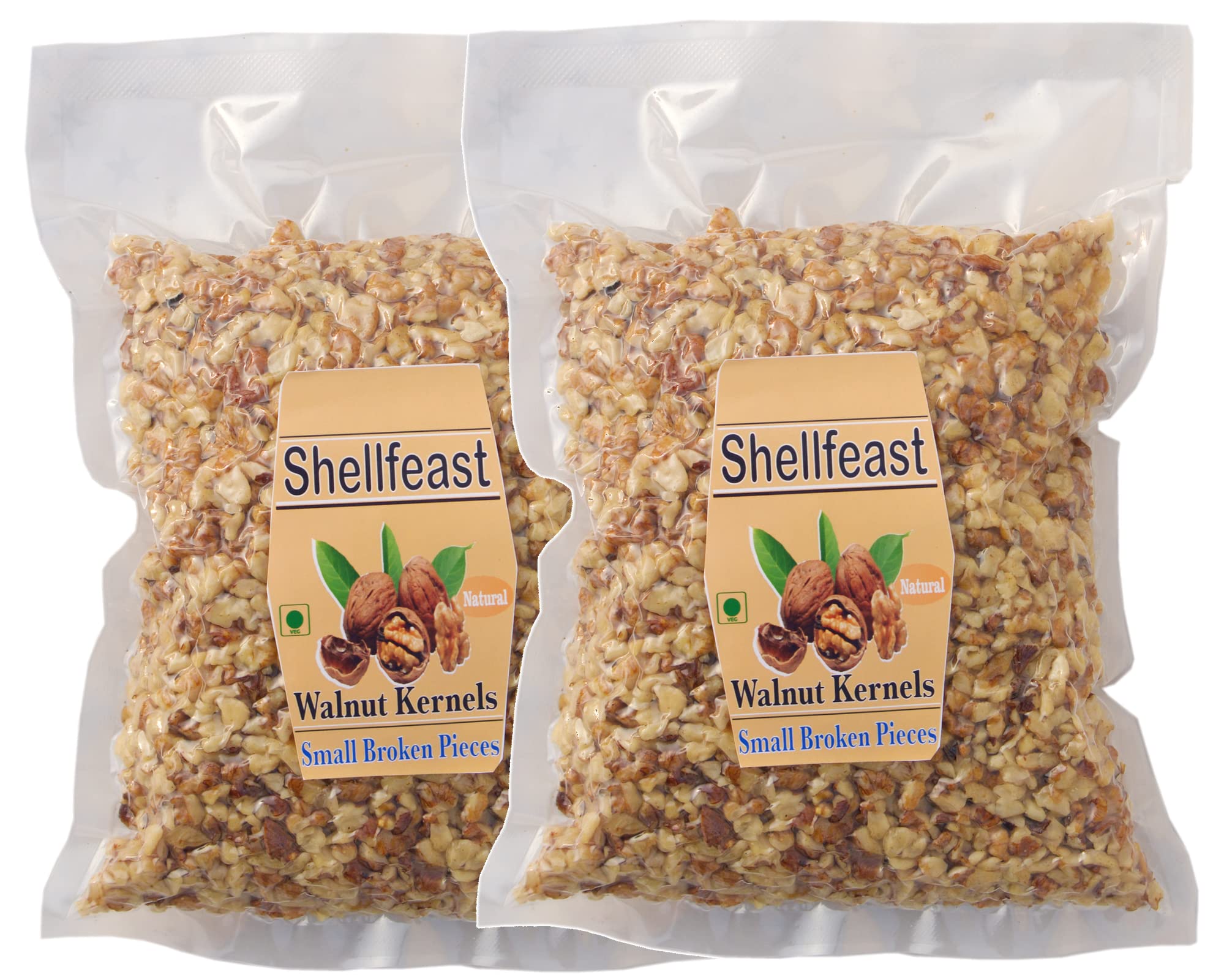 Shellfeast Walnuts Kernels Small Broken Vacuum Packed 1 Kg ( 500gx2) | Akhrot Giri Tukda | Fresh New Crop Walnuts Without Shell (B0BD6J2NKJ) Amazon Price History, Amazon Price Tracker