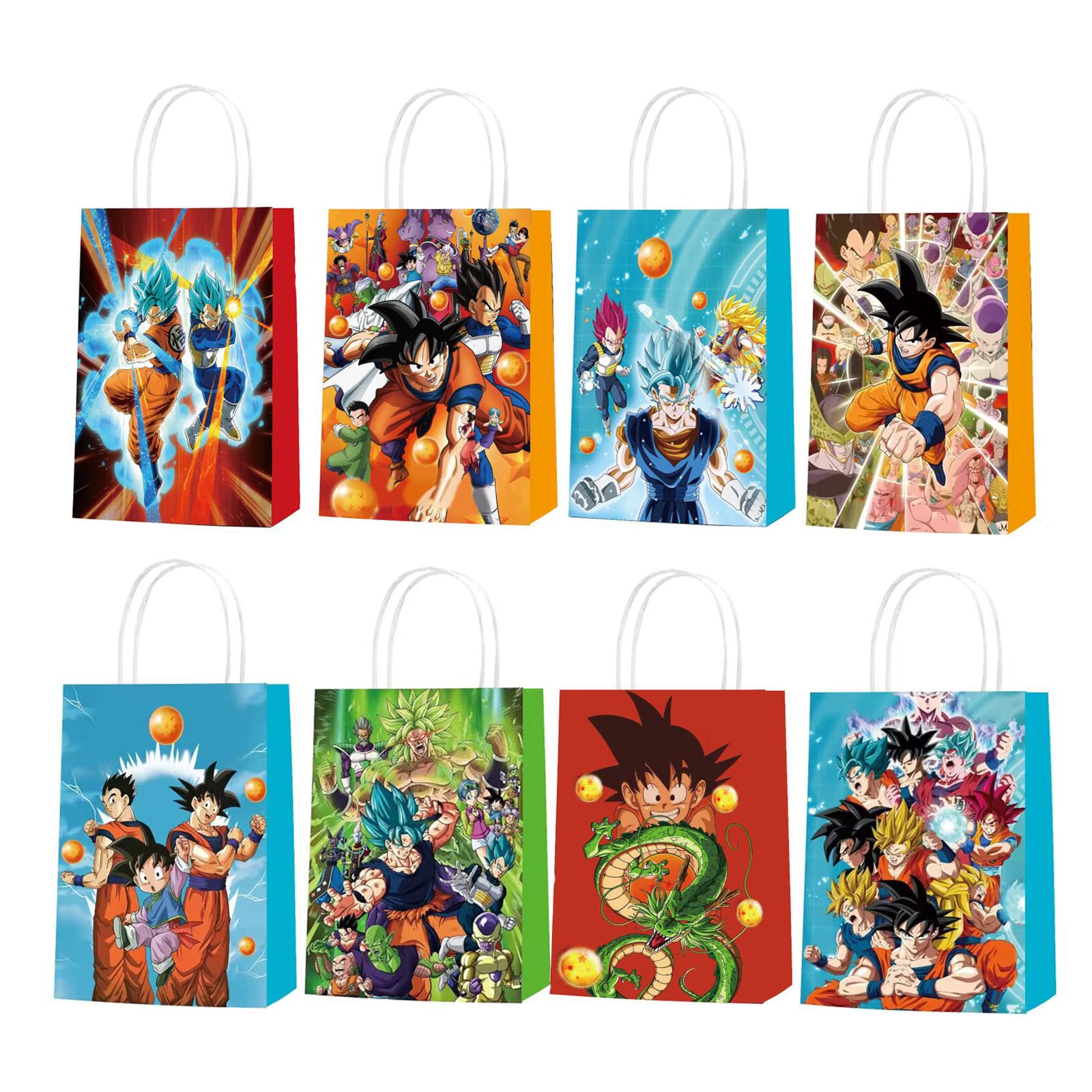 busydo 24Pcs Anime Party Goodie Bags Large Paper Gift Bag For Stuffers Candy Birthday Party Supplies Boys Favor