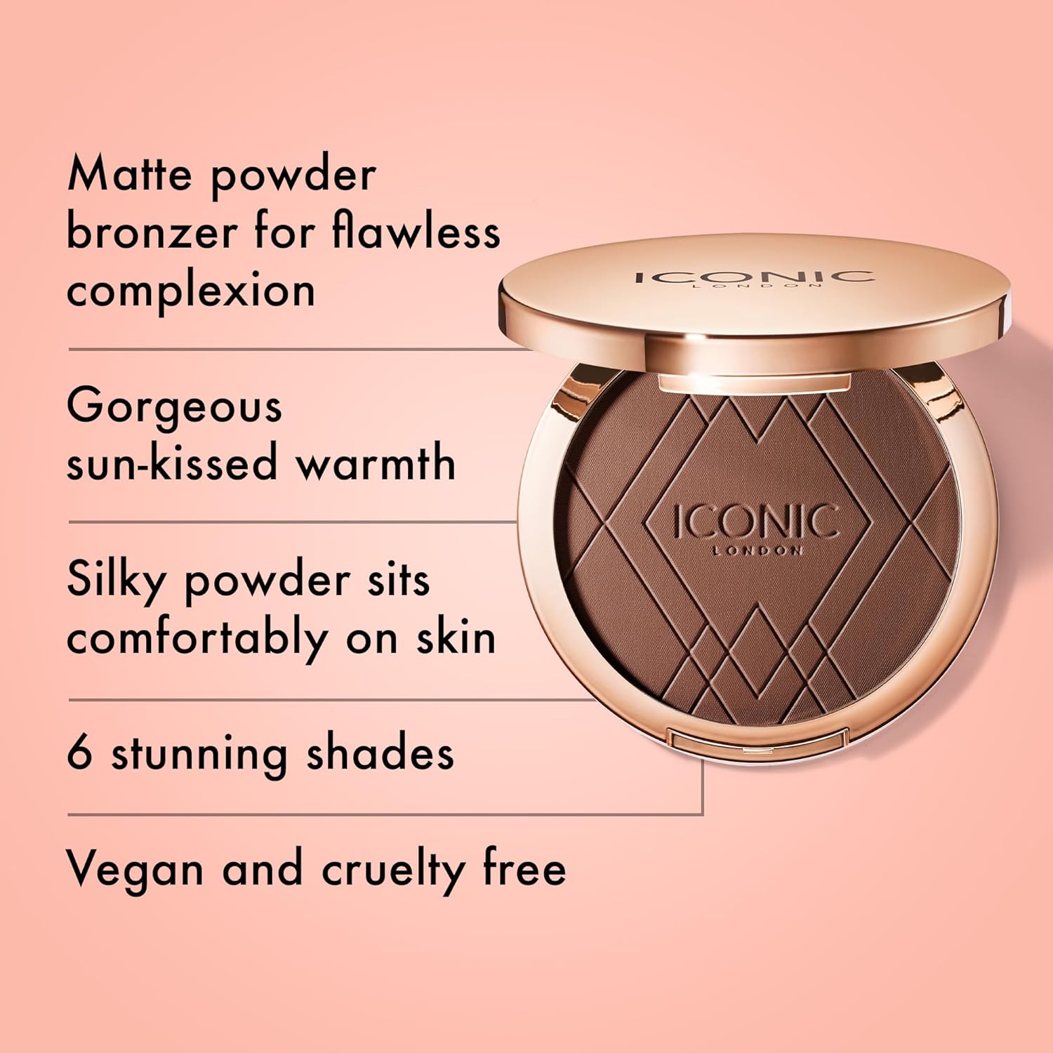 ICONIC LONDON Ultimate Bronzing Powder | Silky Powder, Flawless Matte Finish Bronzer Cruelty-Free, Vegan Makeup - Image 2