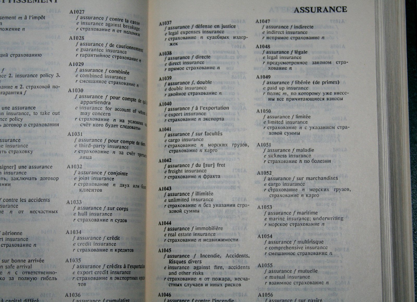 Dictionnaire Commercial et Financier français-anglais-russe