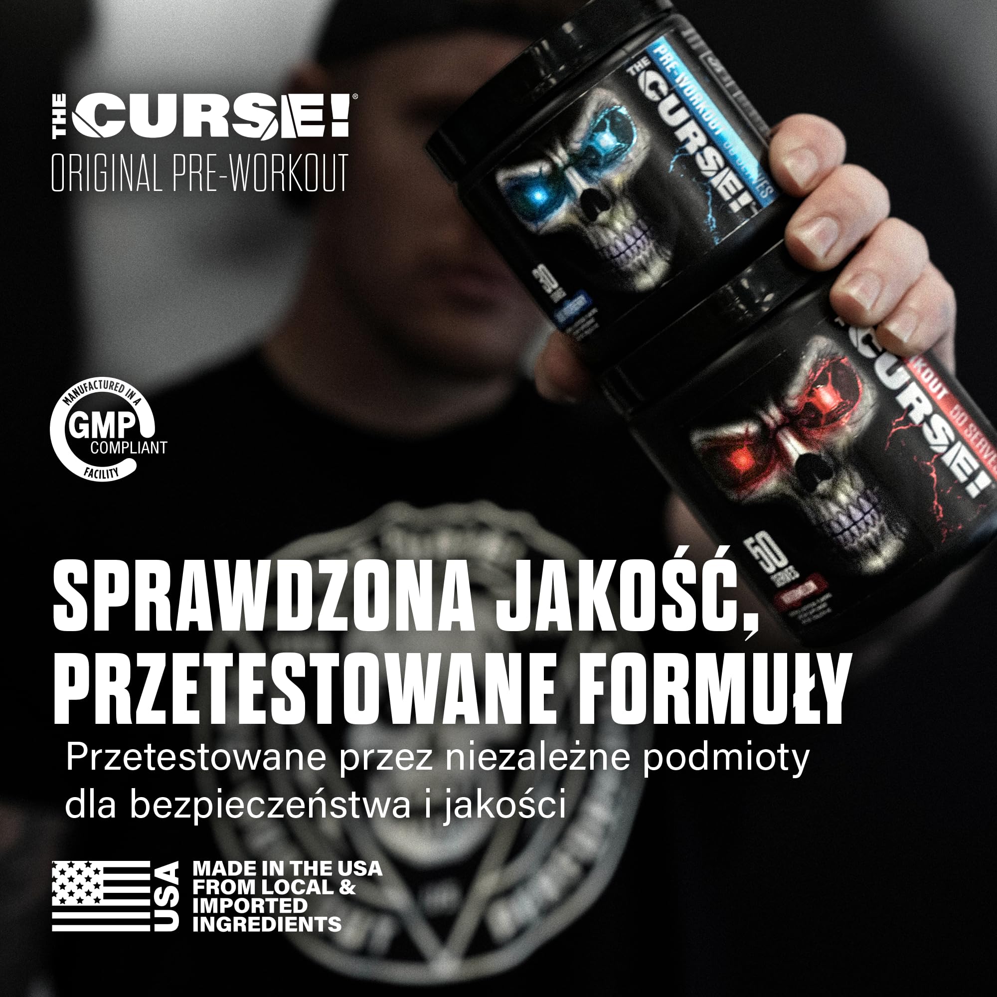 JNX Sports The Curse! Pre-Workout Powder with Caffeine, Beta-Alanine, Creatine & L-Citrulline, 50 Servings, Pre-Workout Supplement for Men & Women, Watermelon Flavour