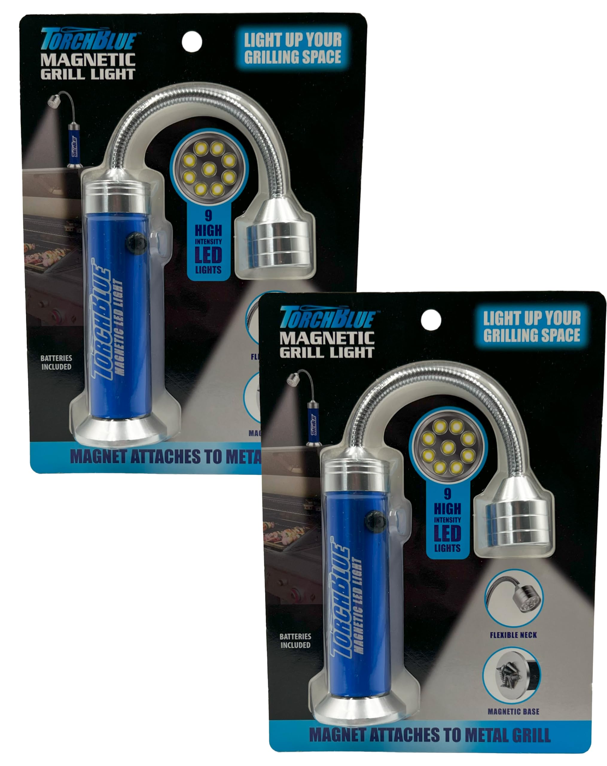 Torch Blue Grill Flashlight Magnetic Heat Proof Water Proof Light for Outdoor Grills, Camping, Auto Repair (2)