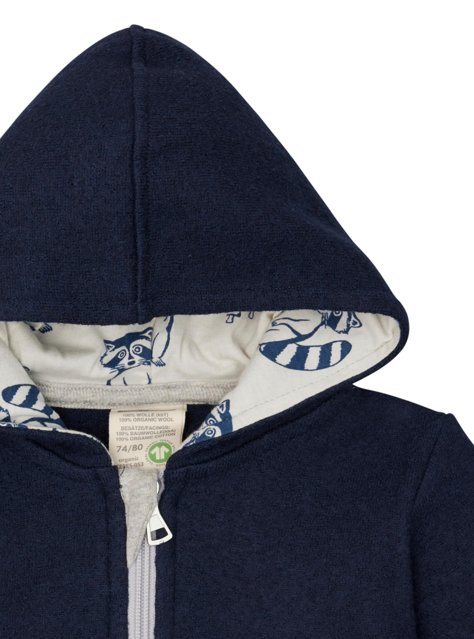loud + proud Unisex Kinder Wollwalk, Gots Zertifiziert Jacke