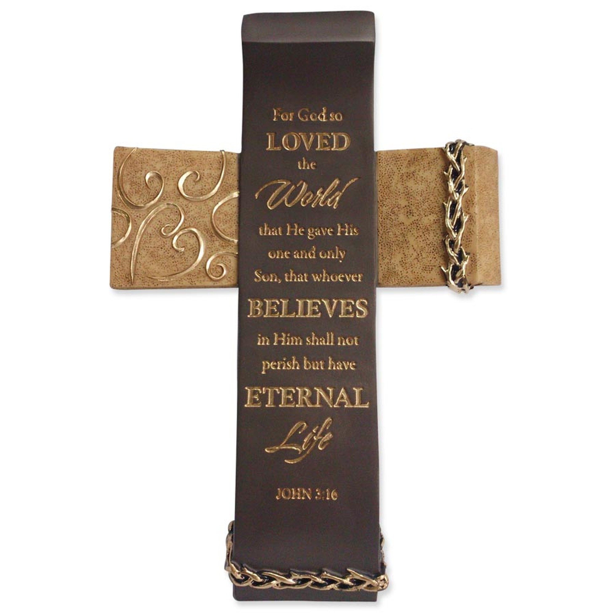 Statuette Cross-John 3:16 Enesco symbole de foi et de paix