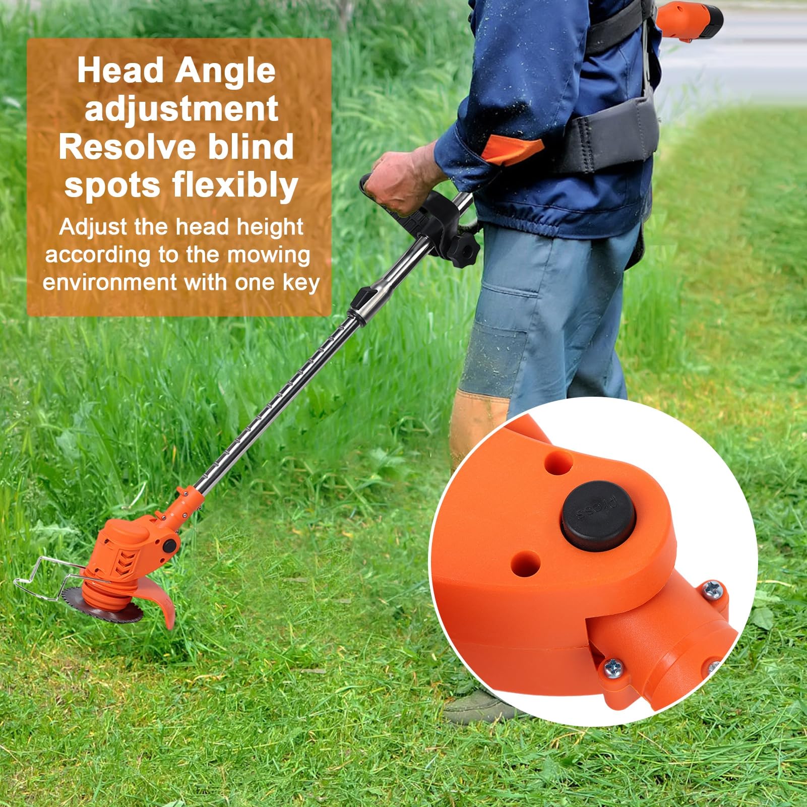 21V Akku Rasentrimmer 3-in-1 - Mit 2 Akkus & Kantenschneider