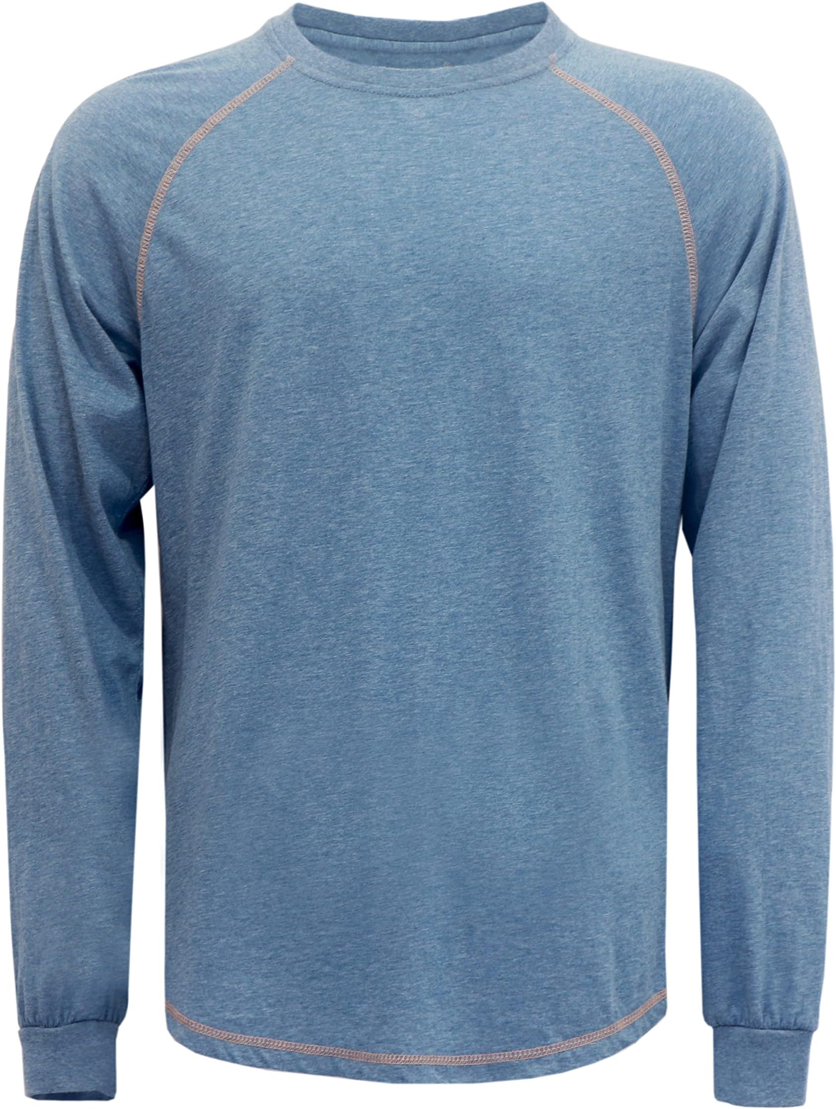 BOCOMAL FR Shirts for Summer 4oz EX Light Weight Flame Resistant Base Layer CAT1 Fire Retardant Crew Shirt