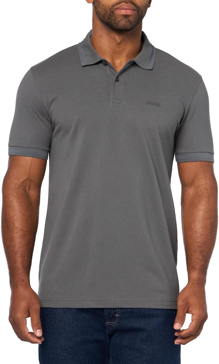 BOSS Men's Pio Sporty Tonal Collar Polo