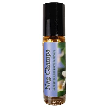 Nag Champa Perfume Roll-on | Woodsy Sandalwood & Soft Plumeria, Inspired by Nag Champa Incense - Unisex Fragrance