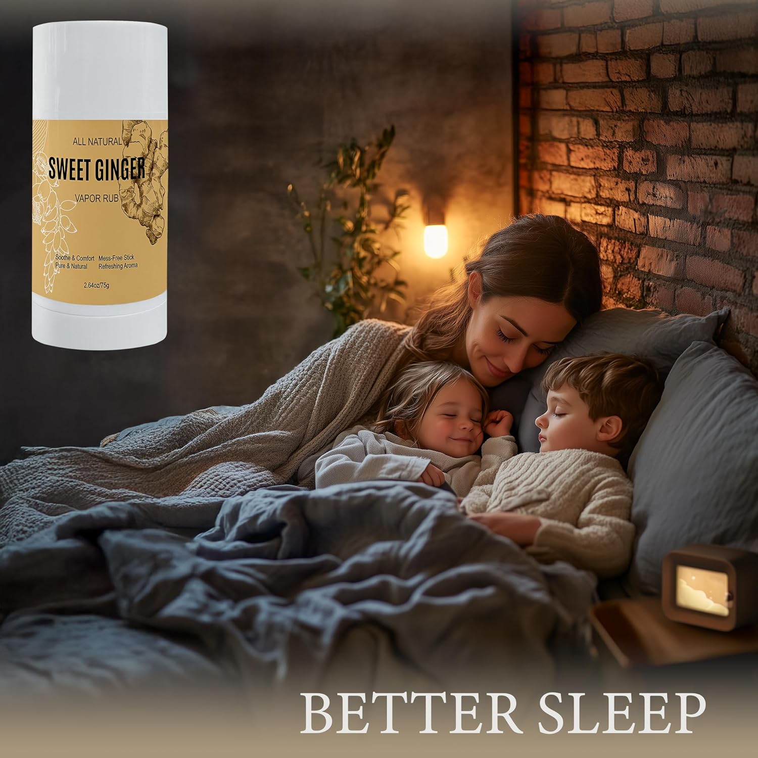 Sweet Ginger Vapor Rub Stick – All-Natural Herbal Balm with Ginger & Peppermint, Plant-Based Formula, Easy-to-Use Stick Design (2)