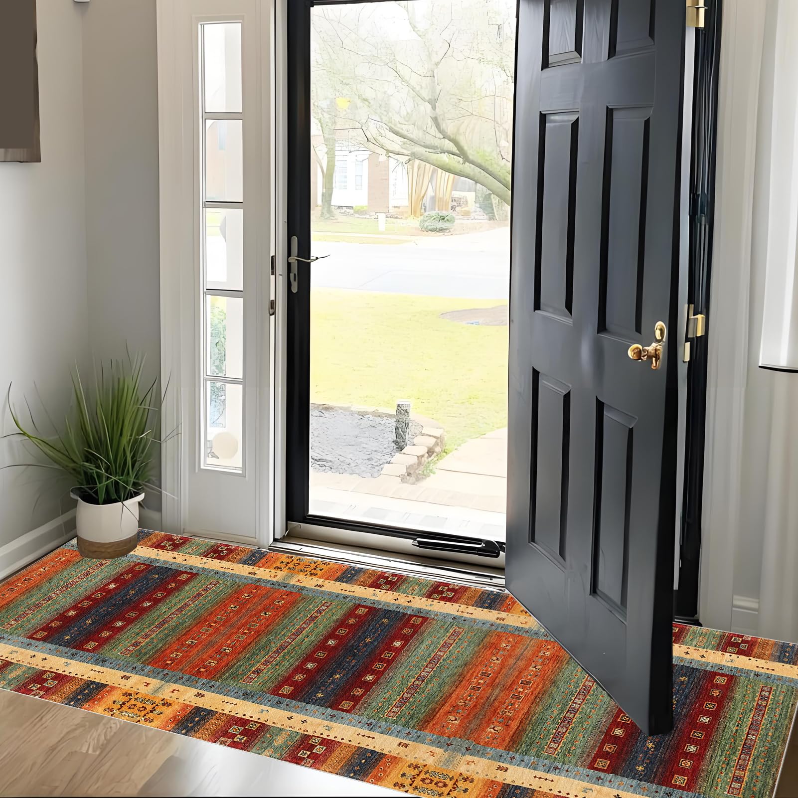 Läufer Teppich Flur Küche 70 x 230 cm Waschbar rutschfest Teppich Läufer Flur Lang, Langer Flur Teppich Läufer, Flurteppich Flurläufer Lang Modern Teppichläufer Fur Korridor Wohnzimmer Anpassbar