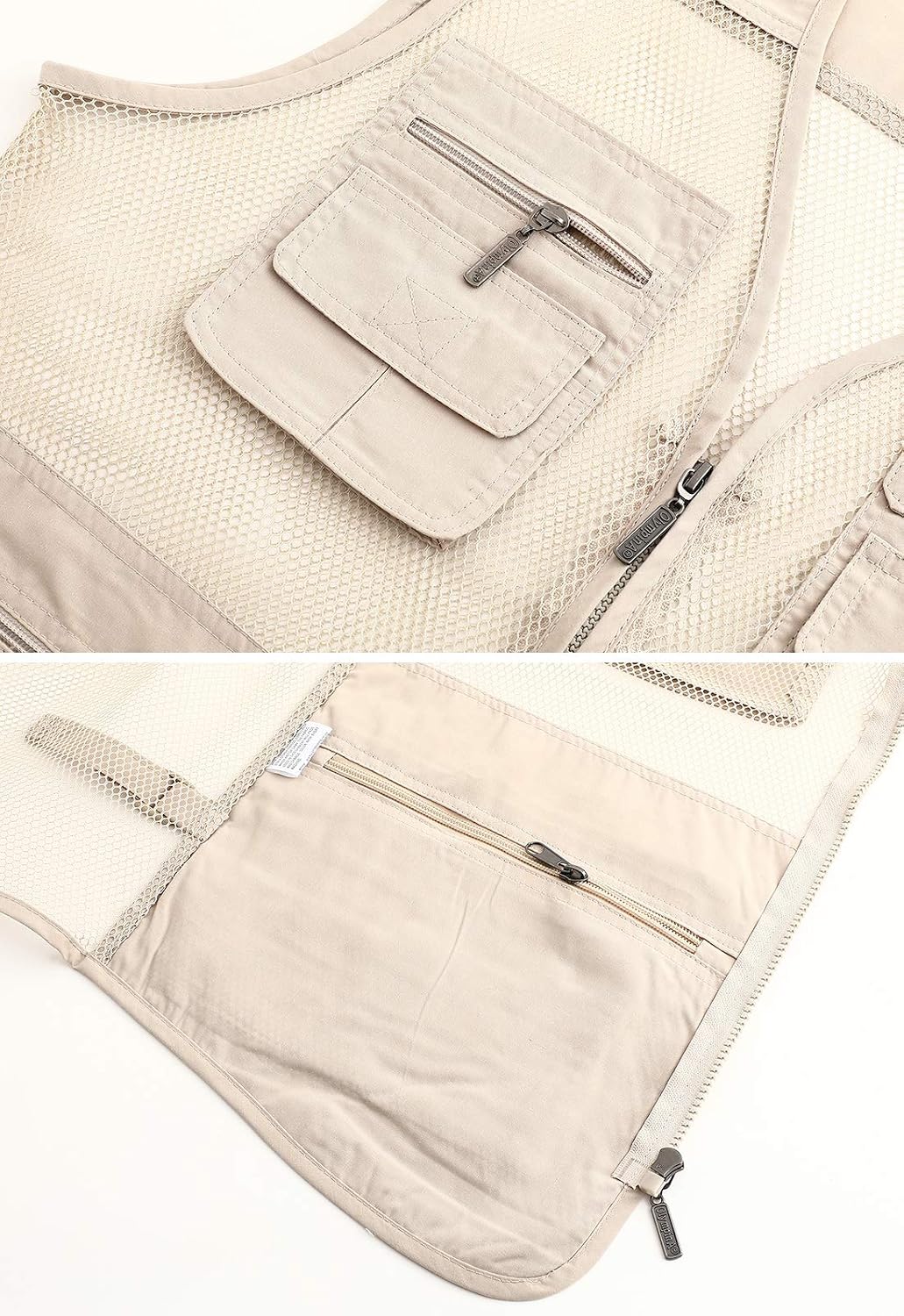 Hbufnha Mens Mesh Lightweight Vest Outdoor Work Fishing Hunting Extra Pockets Vest