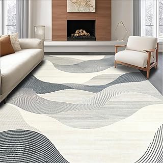 Ultra Soft Area Rug 2x3, Grey Collection with TPR Anti Slip Backing and Water Absorption, Non Slip, Stain Resistant, Washable Area Rugs for Living Room, Bedroom(Gray, 2x3)