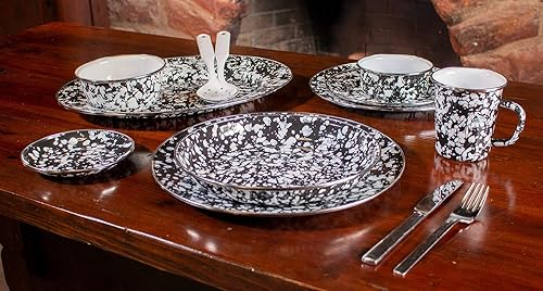 Miniatura 4 de Golden Rabbit Enamelware - Juego de platos de pasta de 4-10" (atardecer)