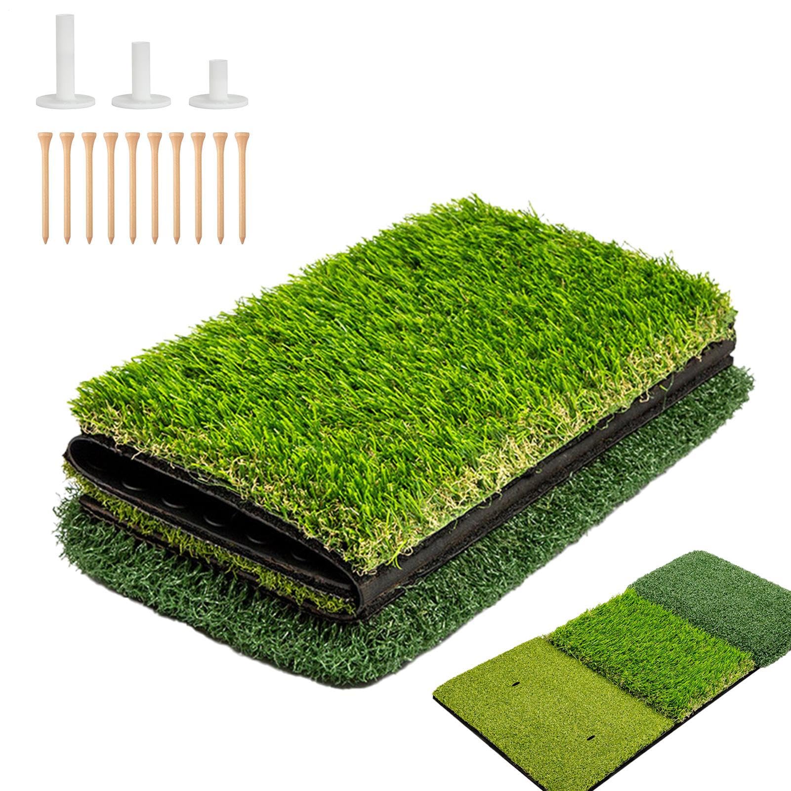 Golf -Trainingsmatte, Matte für Golf Verdickte Golfgrasmatten | Golfer Driving Pad, Swing -Übungswerkzeuge für Innen im Freien, Garten