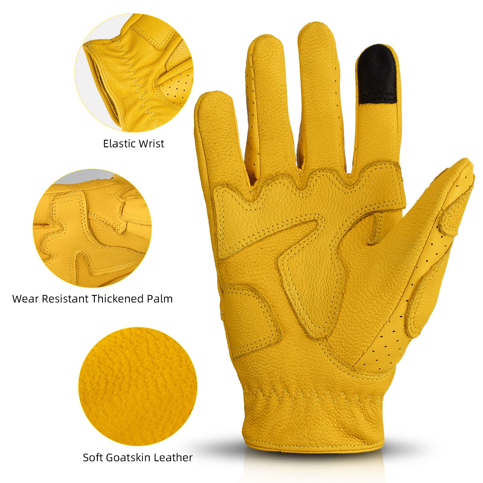 Winterhandschuhe Herren Touchscreen Handschuhe Leder Motorradhandschuh Outdoor Sport Vollfinger Radfahren Mountainbike Guantes Moto Handschuhe