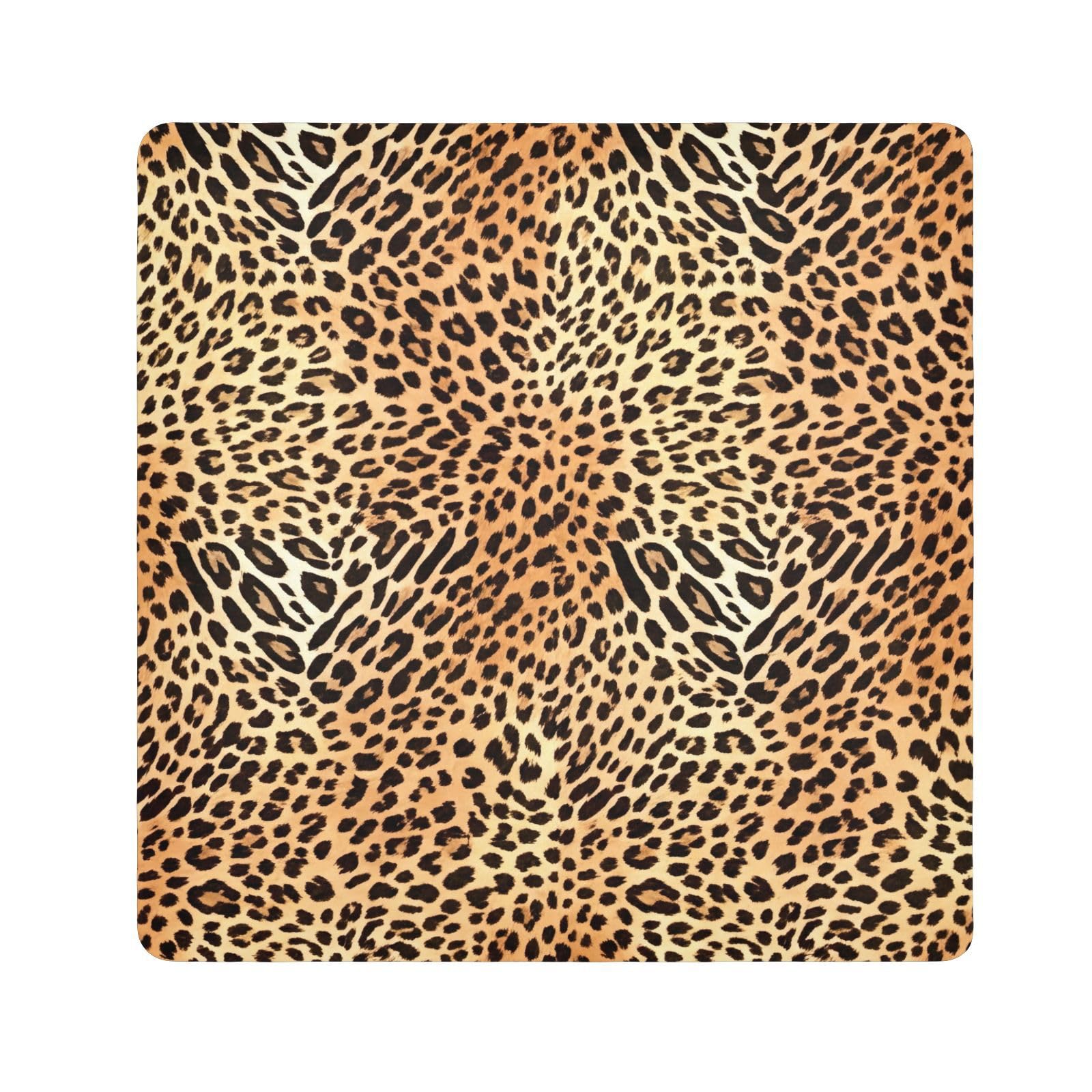 ODAWA Lens Protector Wrapper 21.7 In, Leopard Print Makeup Wrap Cloth Bag, Self Adhesive Wraps for Electronics