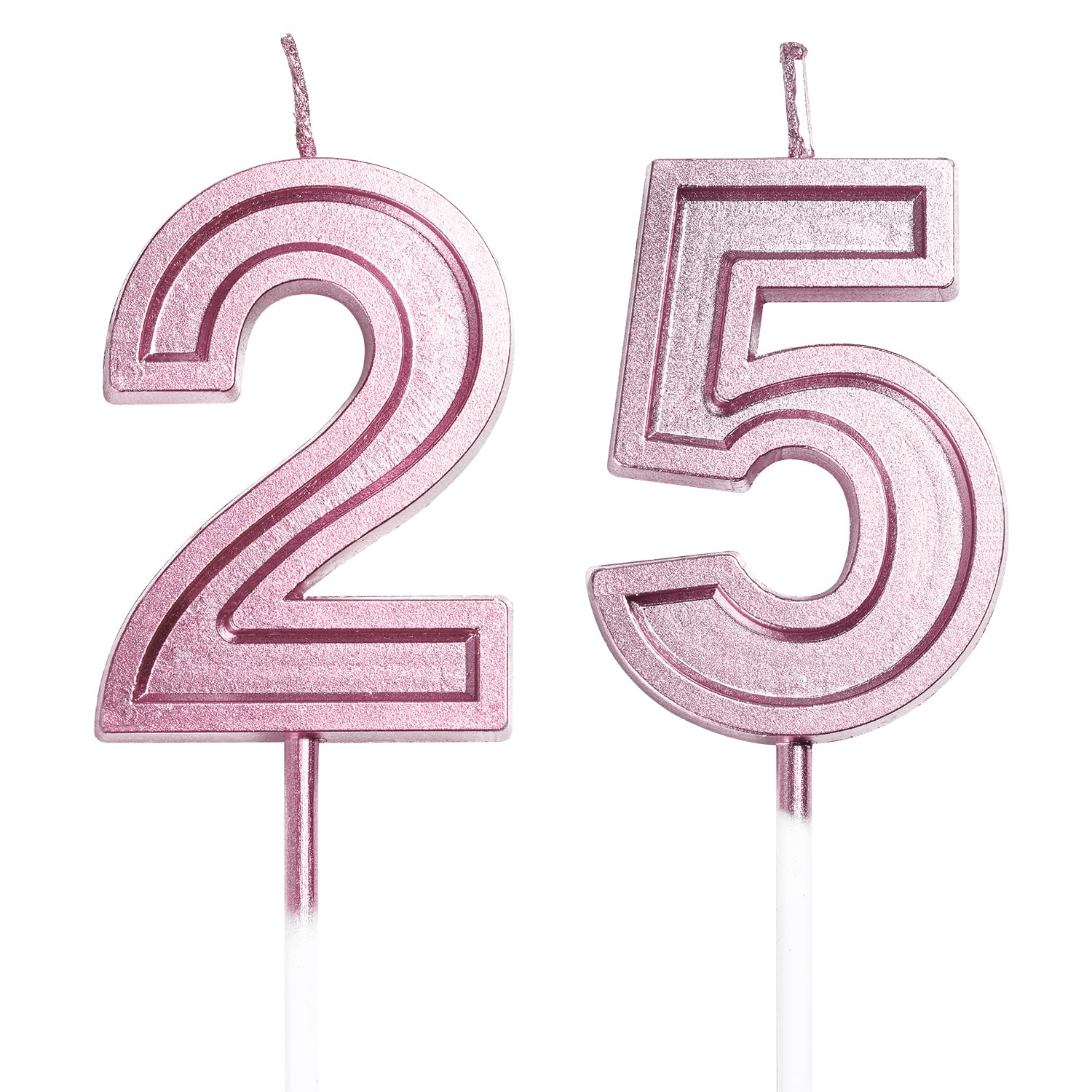 Amazon.co.jp: 25歳&52歳の誕生日キャンドル 番号25 52 ケーキ