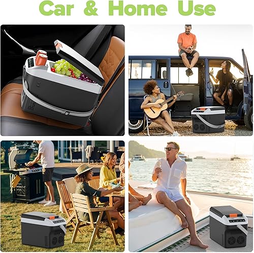 Miniatura 8 de advwin Refrigerador eléctrico de 12 voltios para automóvil de 23 cuartos (22 litros), enfriador de automóvil enchufable con cable de alimentación