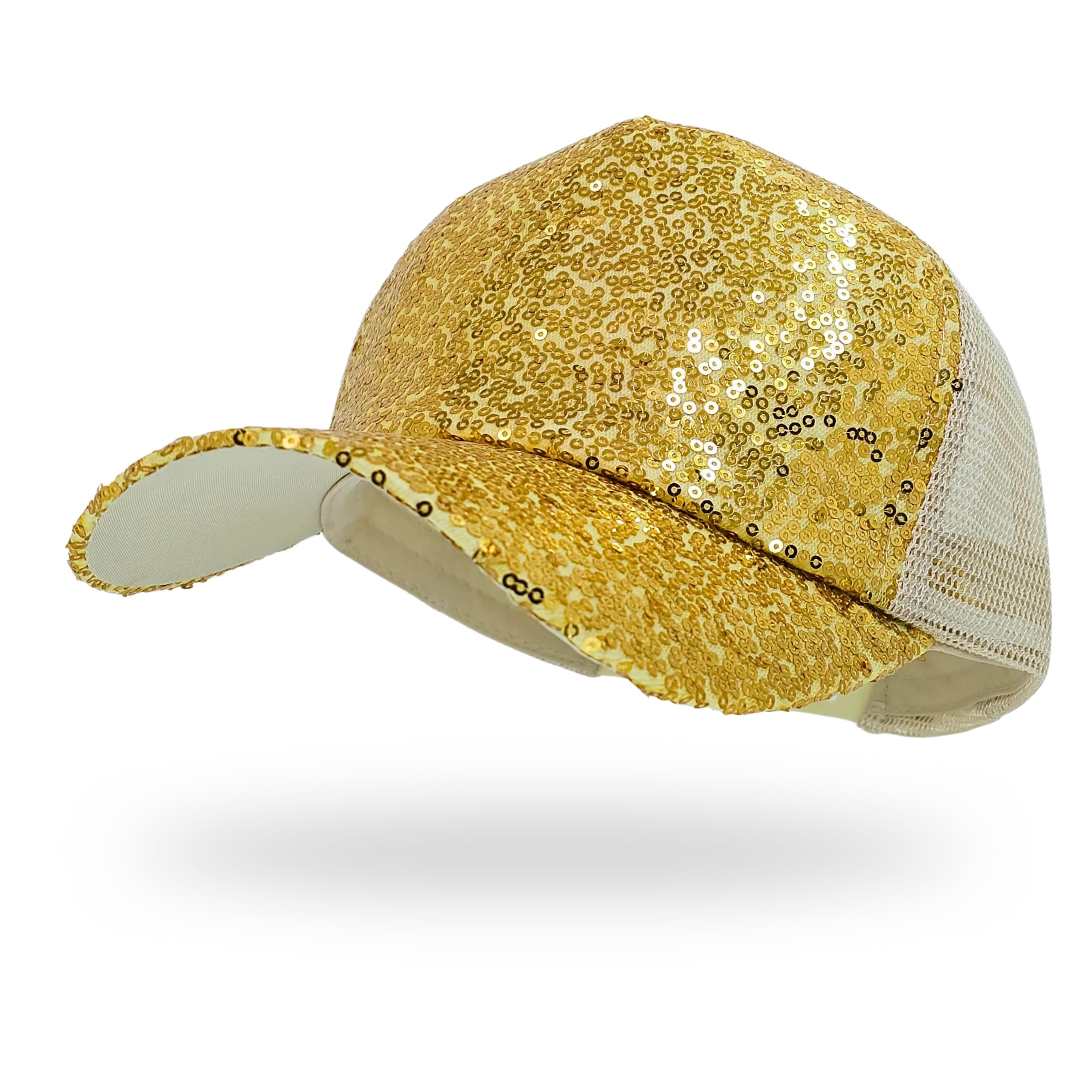 Tomorrow Trucker Cap for Women - Adjustable Baseball Cap for Girls - Trendy Glitter Decorative Mesh Cap for Outdoor Activities - Breathable Sun Hat - Solid Color Cotton Caps