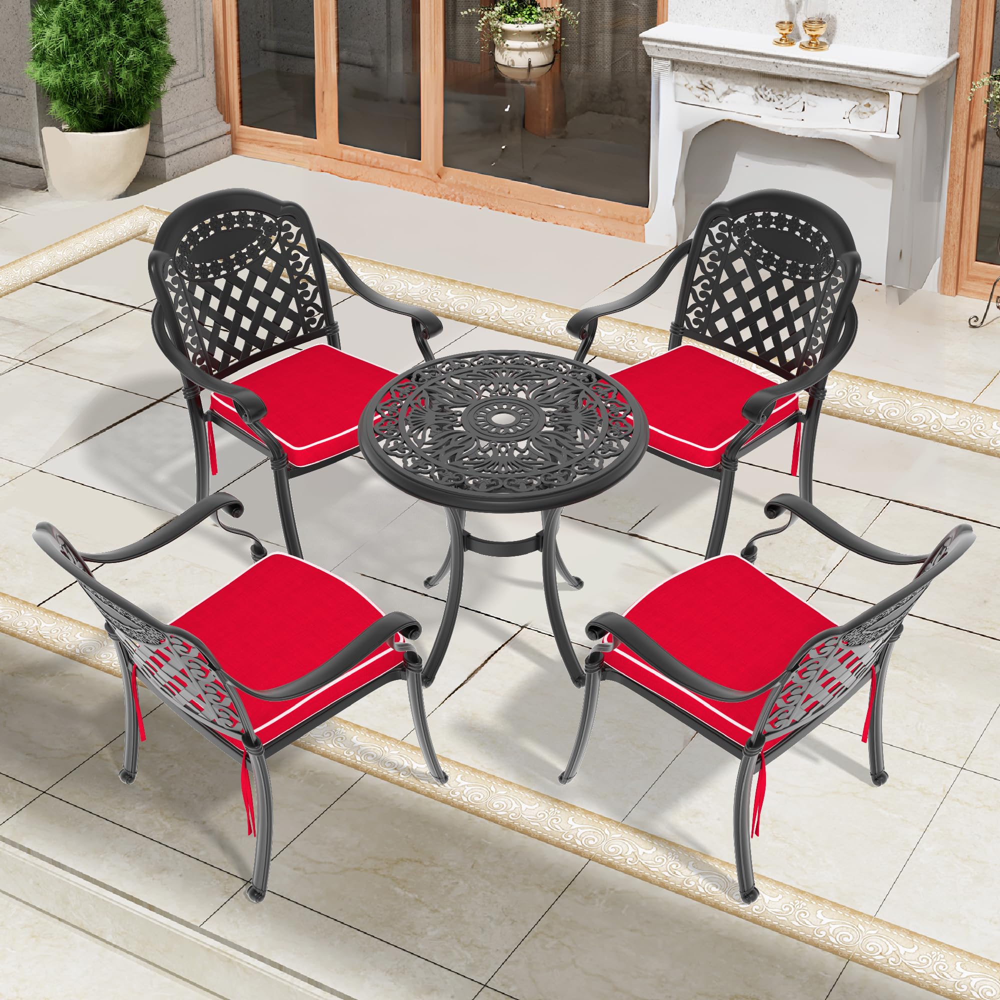 Amazon.com: HXUHUWS Cast Aluminum Patio Dining Table with