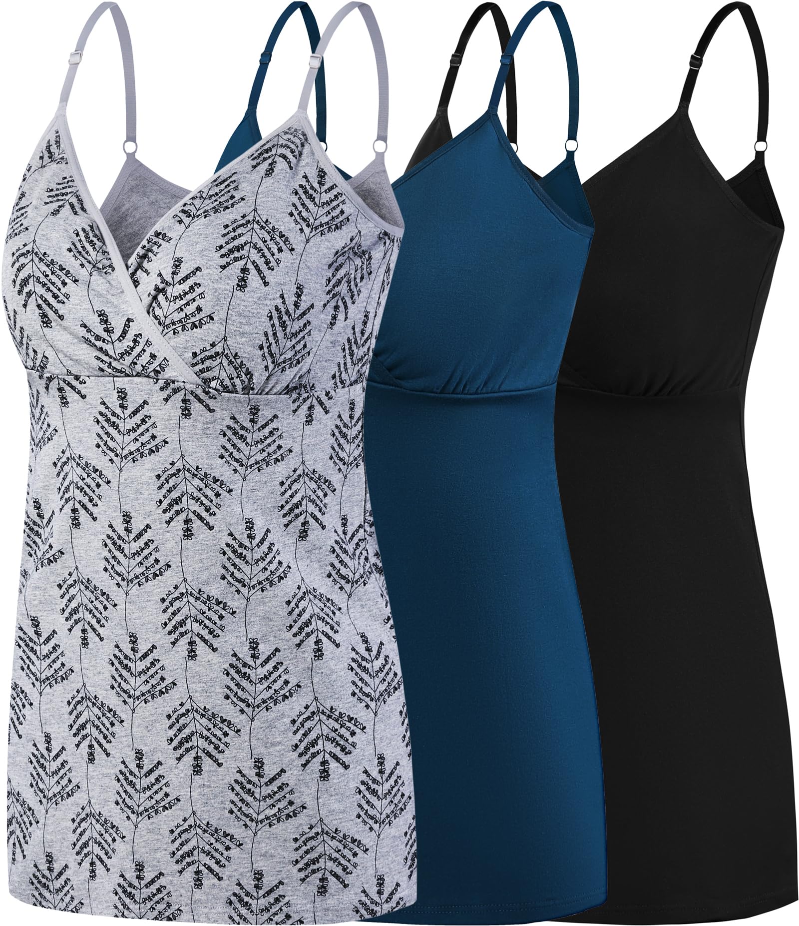 Photo 1 of Nursing Tops Tank Shirt Cami Sleep Bra for Maternity and Breastfeeding 3PCS/Pack (Large)