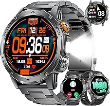 LIGE Montre Connectée Homme avec Batterie 1000 mAh(50+Ultralange Standby Zeit), 1.75" HD AMOLED Smartwatch avec Appel Bluetooth/110+ Sportifs/Sommeil,Etanche IP68 Smart Watch, Montre Sport iOS Android