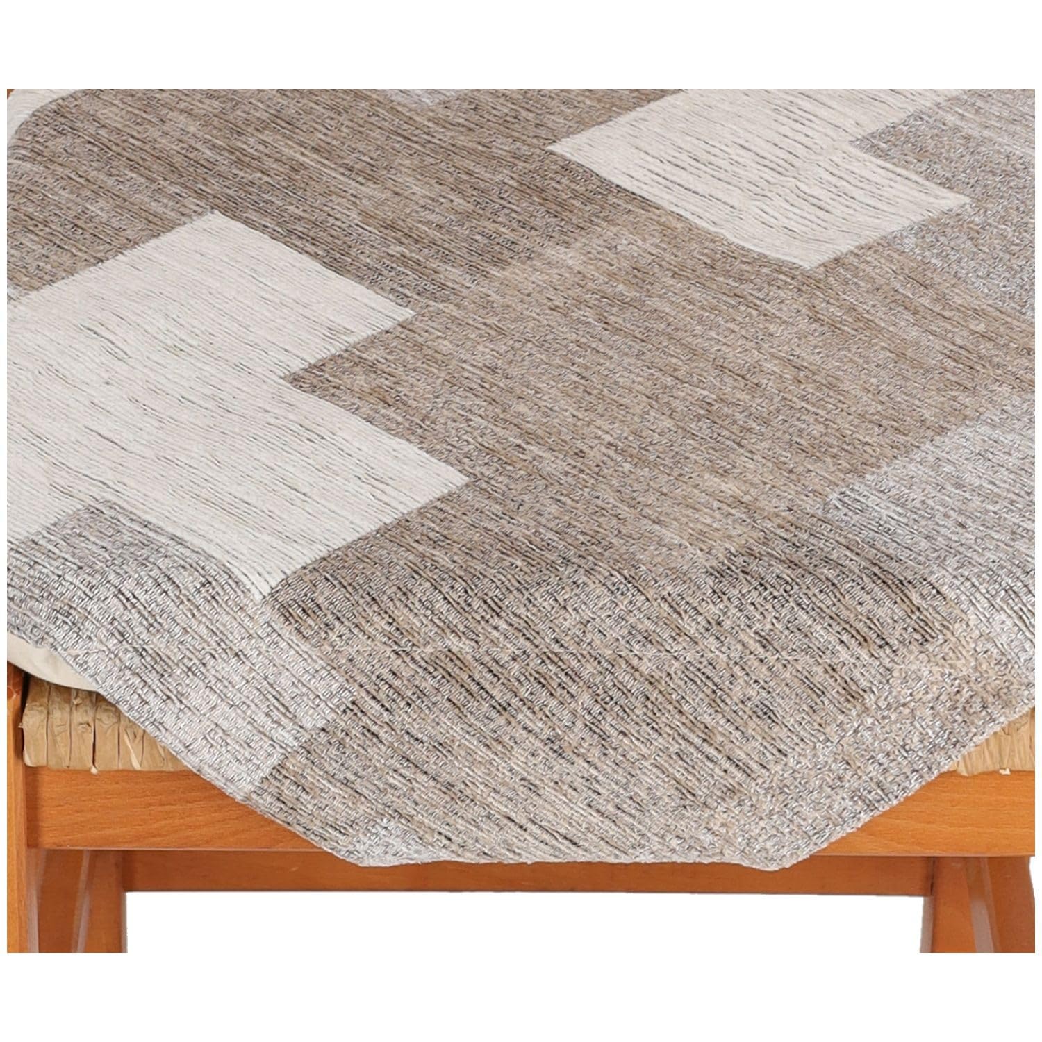 Casatessile Cuscino coprisedia Imbottito con Alette STYLO Cuscino Sedia Cucina Sfoderabile - Tortora, Set 6 PCS
