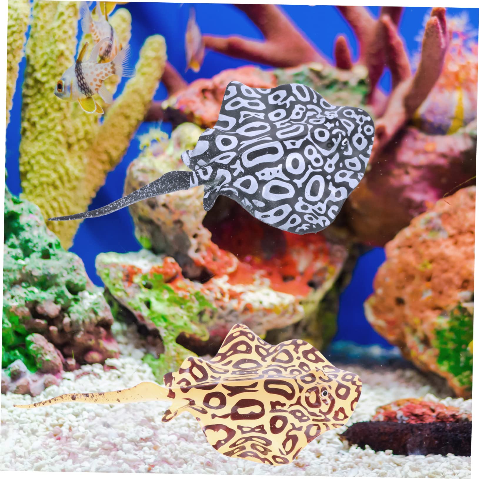 ifundom 10stücke Silicone Fish Figurine Aquarium Deko Lebensechte Fake Fische Für Fischtank Und Aquarien Gelb Und Schwarz Langlebig Und Naturgetreu