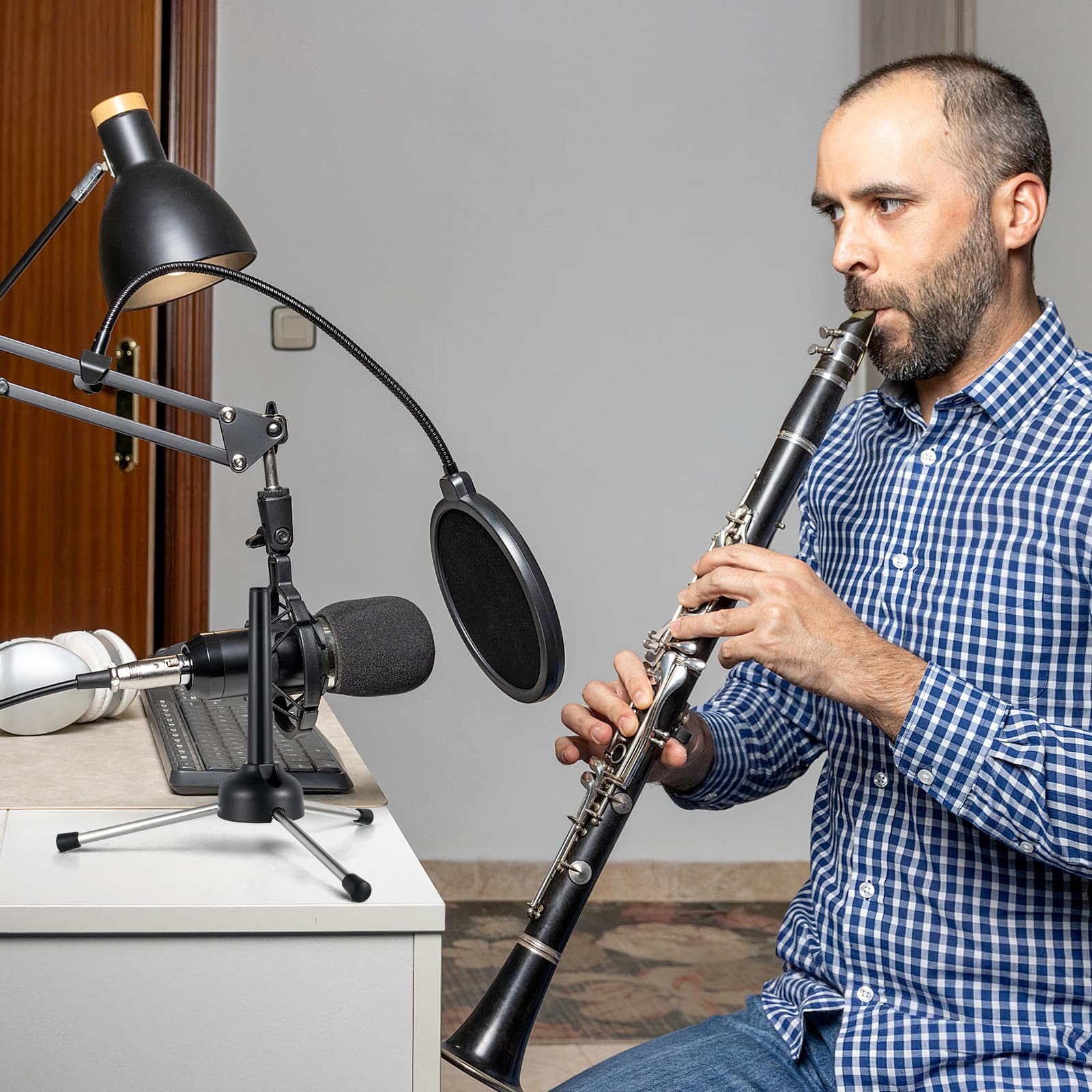 Trépied Portable Et Pliable Pour Instruments À Vent Support Stabilisateur Pour Clarinette Flûte Hautbois Et Saxophone