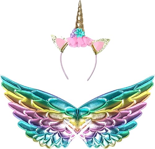 Miniatura 4 de Soyoekbt Girls Unicorn Costume LED Light Up Unicorn Princess Tutu Dress for Birthday Party Halloween with Headband Wing