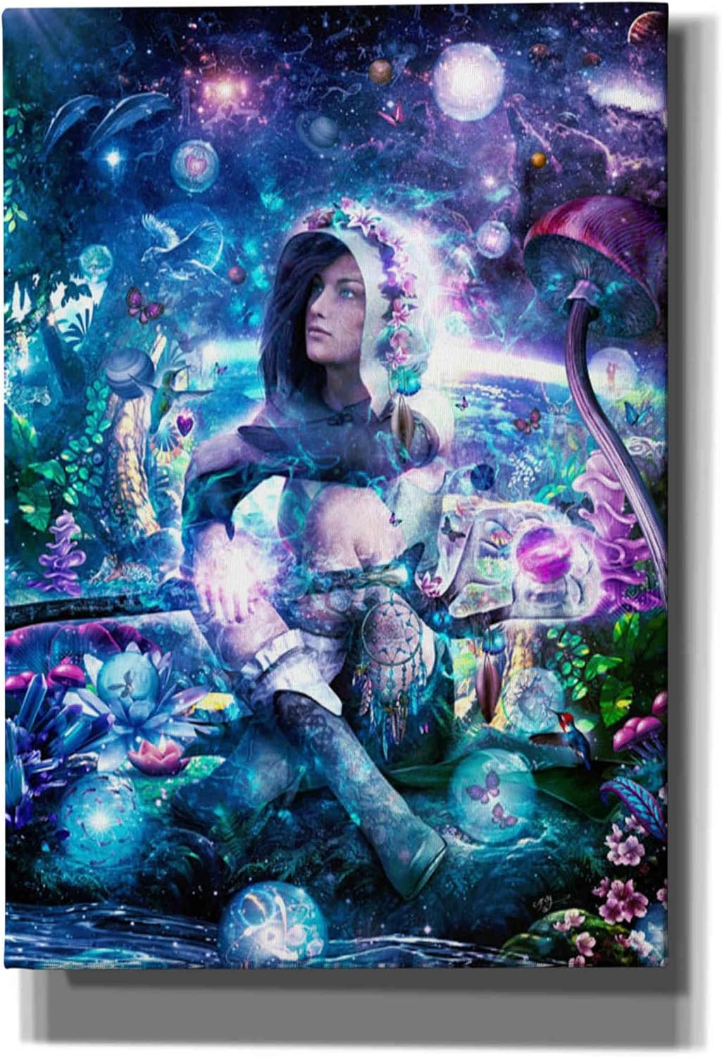 Epic Graffiti 'Observing Our Celestial Synergy' by Cameron Gray, Canvas Wall Art, 12"x16"