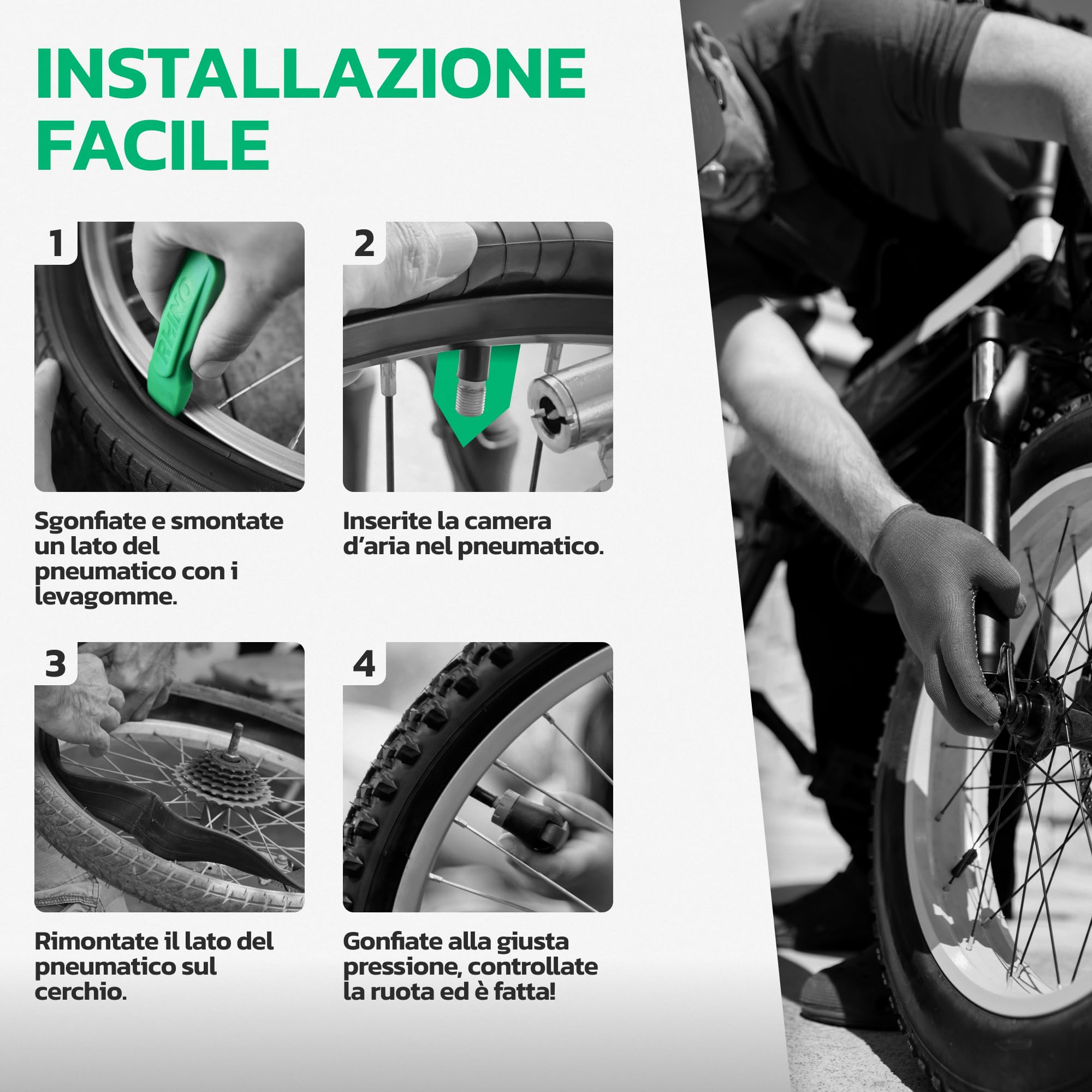 MOOVMOOV Camera d’aria 24x4.0 - Confezione da 2 - Fat Bike, MTB Pneumatici Larghi - ETRTO 98-507/100-507/102-507 - Ruota larga 24 pollici