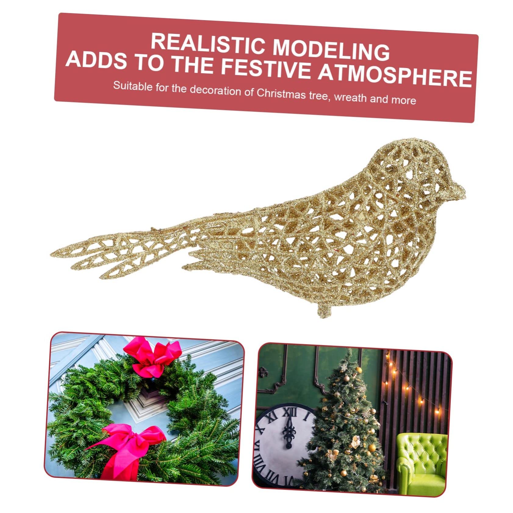 TOPBATHY 3 Set Di Decorazioni Natalizie Da Appendere Allalbero Di Natale Ornamenti A Forma Di Uccelli Set Di Ornamenti Festivi Per Lalbero Di Natale 5 Pezzi * 3