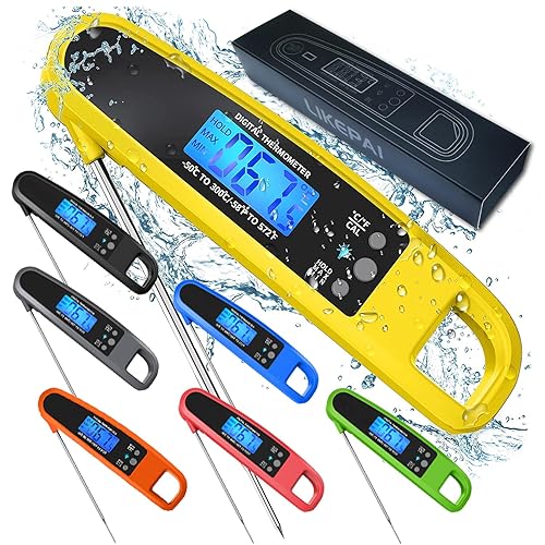 Miniatura 8 de LIKEPAI Termómetro de carne de lectura instantánea para cocinar en la cocina termómetro digital de alimentos ultrarrápido preciso e impermeable con