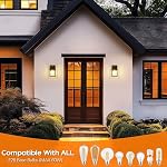 Dusk to Dawn Outdoor Lights for House, 4 Pack Outdoor Wall Light Black Exterior Lighting Fixtures Wall Mount, Aluminum Porch Wall Lanterns Waterproof Outside Light for House Front Door Light