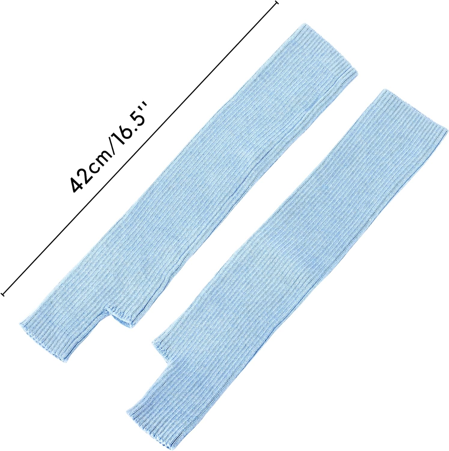 F Flammi Cashmere Blended Arm Warmer for Women Winter Fingerless Gloves Knit Mitten Gloves Wrist Warmer with Thumb Hole - Image 6