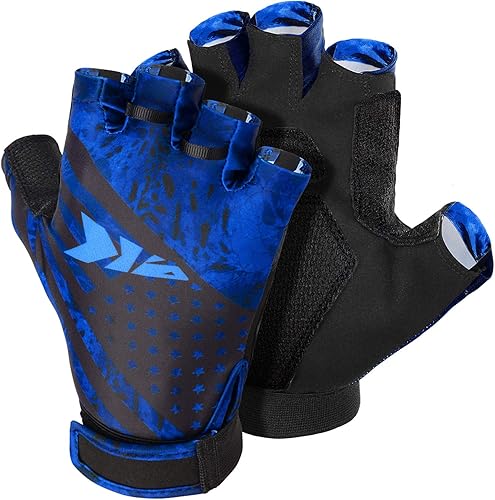 KastKing Gil Raker Guantes UPF50+ Guantes de pesca con protección UV, guantes de sol para hombres o mujeres para pesca, al aire libre, kayak, remo,