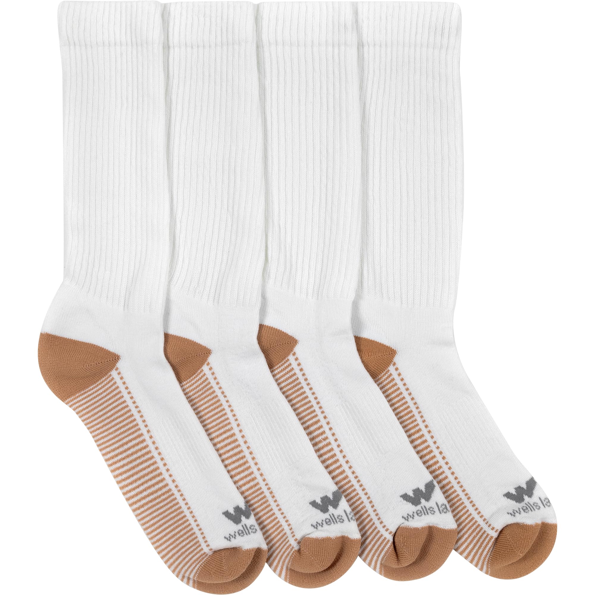 Wells Lamont Chaussettes de travail rembourrées confortables et durables pour homme Longueur ras du cou ou cheville