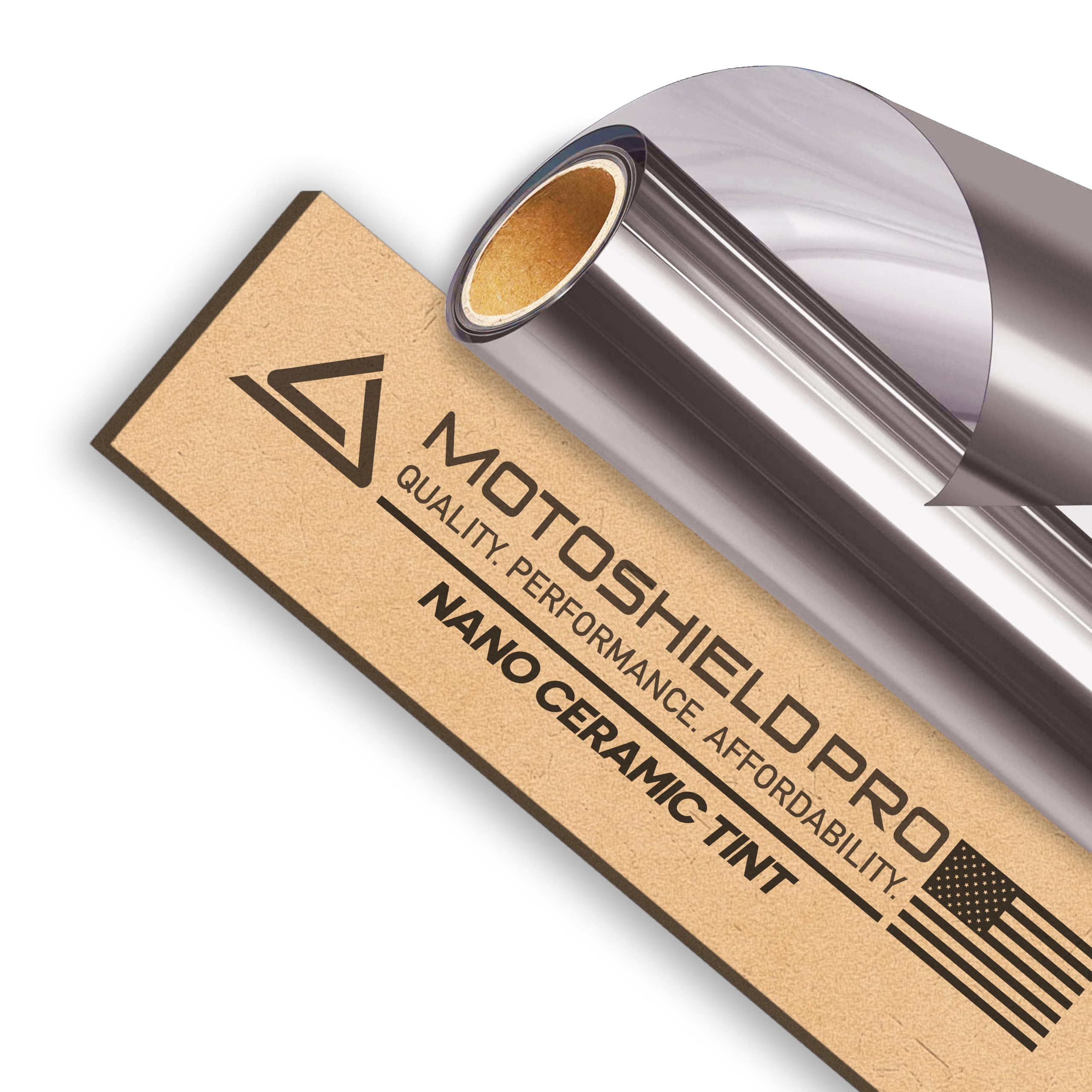 MotoShield Pro 50% VLT Nano Ceramic Window Tint for Car 20” in x 10’ ft 2PLY Roll High Heat Rejection & Glare Reduction Auto Tint Privacy Film, Rejects up to 99% IRR, 99% UV Blocking, Easy DIY Shrink