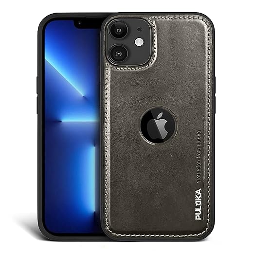 PULOKA iPhone 11 Leather Back Case Cover Flexible Slim Bumper Cover