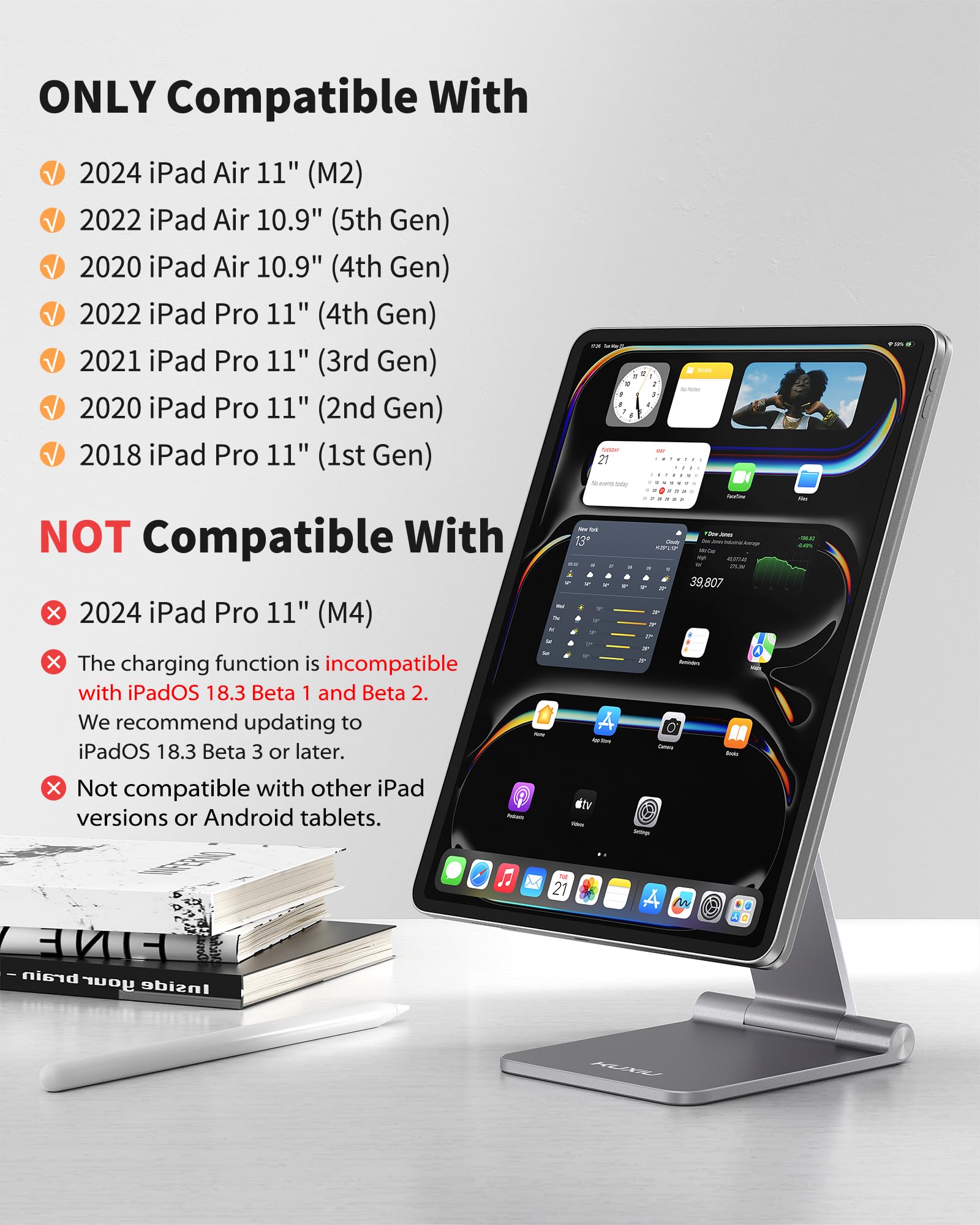 KU XIU X33 PRO MAX Magnetic Wireless Charging Stand for iPad Pro