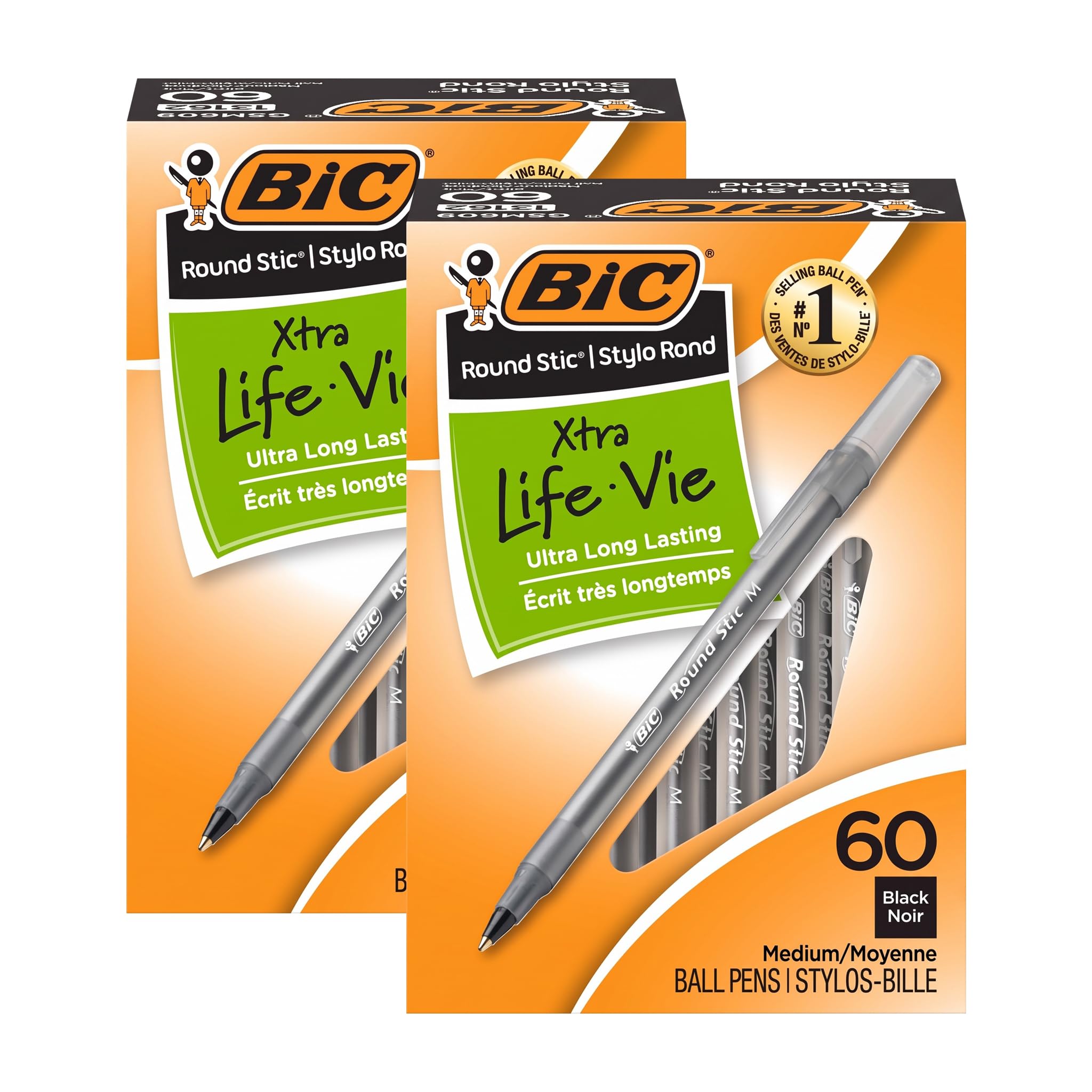 BIC Round Stic Pens - 60 Blue Ballpoint -11 BIC Round Stic Pens - 60 Blue Ballpoint -11