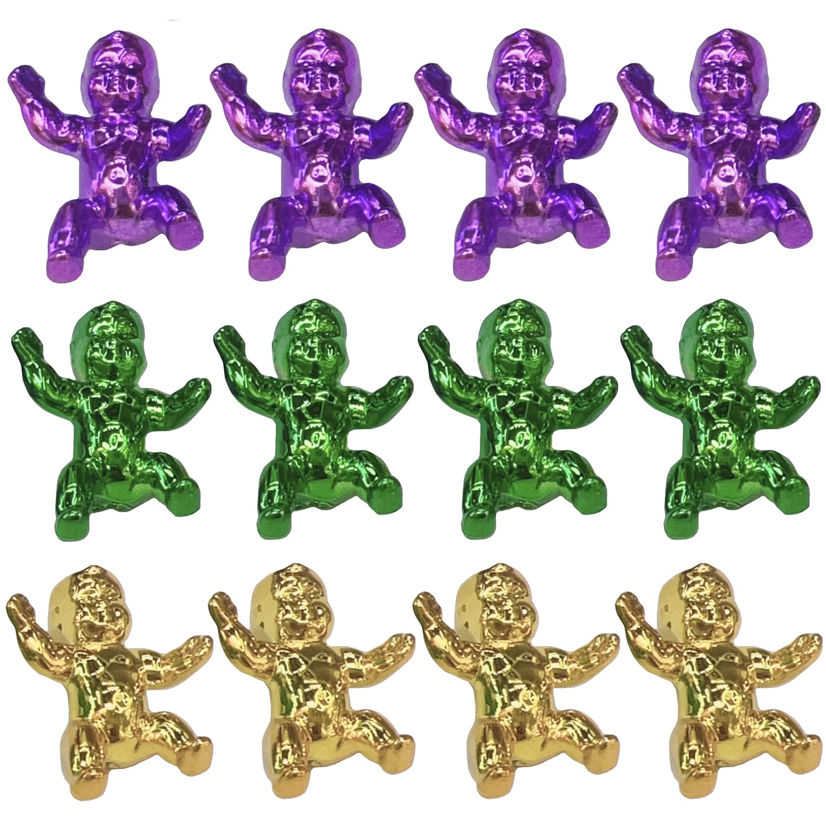 Mini Bébés En Plastique De 3 Cm Pour Gâteau Des Rois Mardi Gras, Dorés